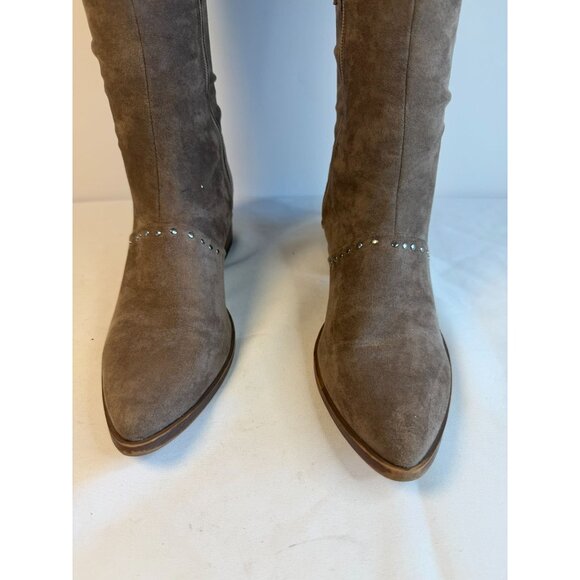 Report Zaria Women's Size 8 Light Brown Over The Knee Dressy Tall Stretchy Sock - Picture 4 of 16